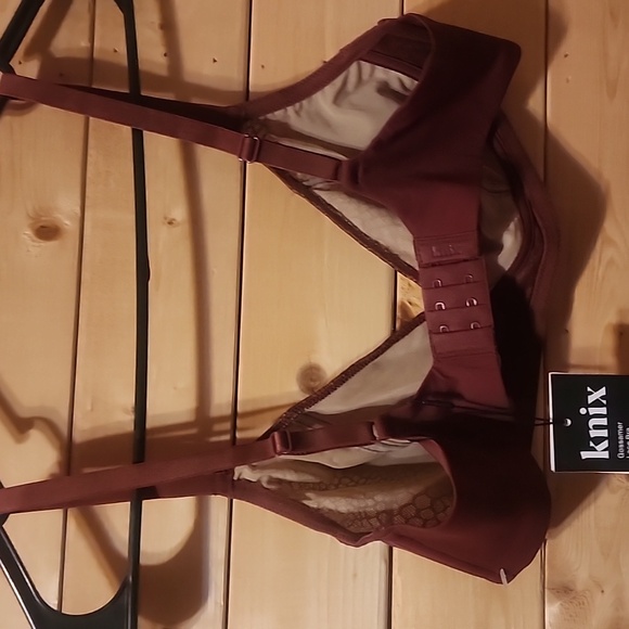 Knix Gossamer Lace Bra Size Medium NEW Dark Cherry - Picture 5 of 6